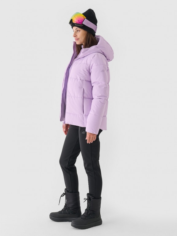 Damska kurtka narciarska 4F 4FWAW24TTJAF573 - fioletowa