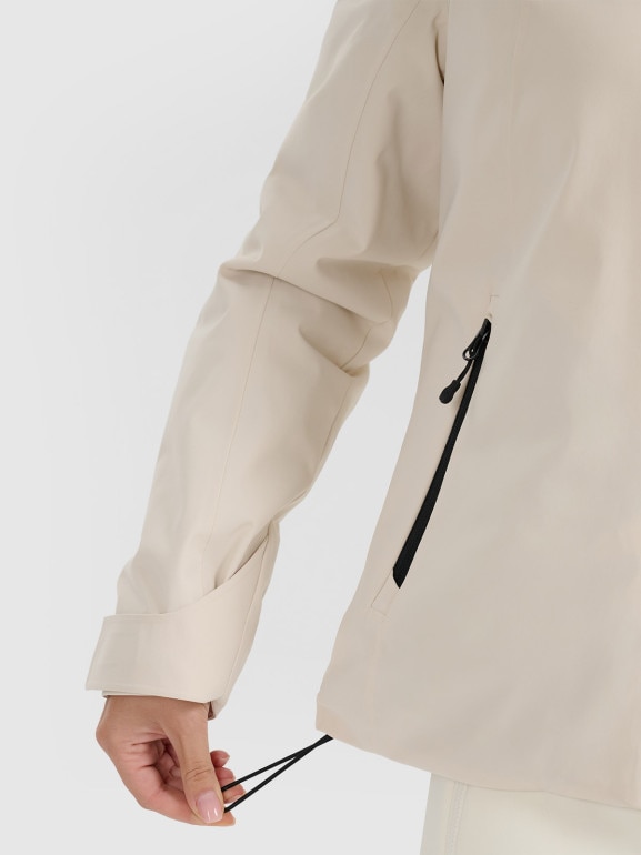 Damska kurtka narciarska 4F 4FWAW25TTJAF0807 - beżowa