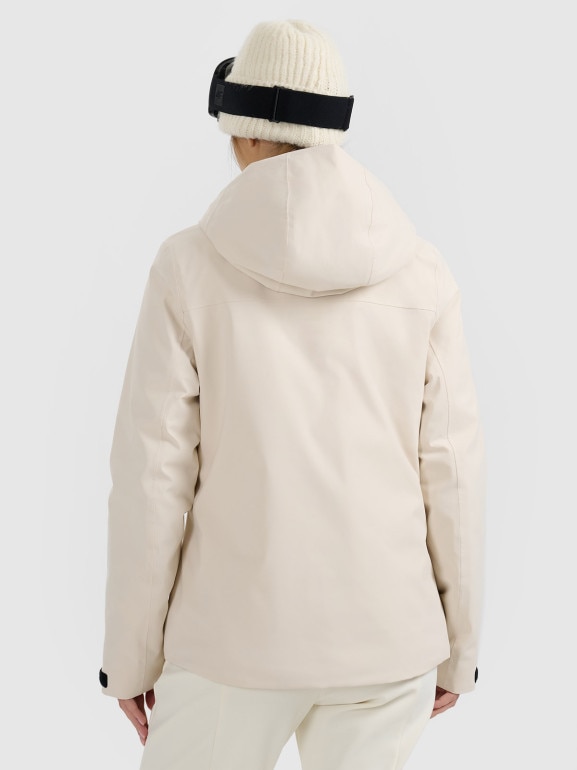 Damska kurtka narciarska 4F 4FWAW25TTJAF0807 - beżowa