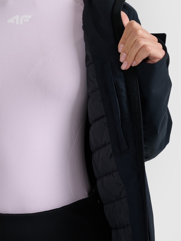 Damska kurtka narciarska 4F 4FWAW25TTJAF0807 - czarna