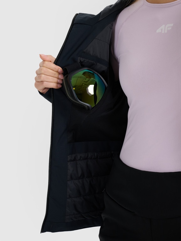 Damska kurtka narciarska 4F 4FWAW25TTJAF0807 - czarna