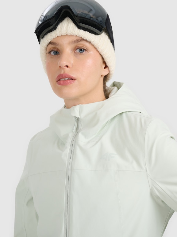 Damska kurtka narciarska 4F 4FWAW25TTJAF0807 - miętowa