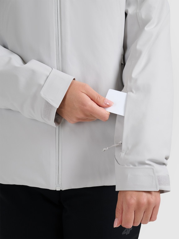 Damska kurtka narciarska 4F 4FWAW25TTJAF0807 - szara