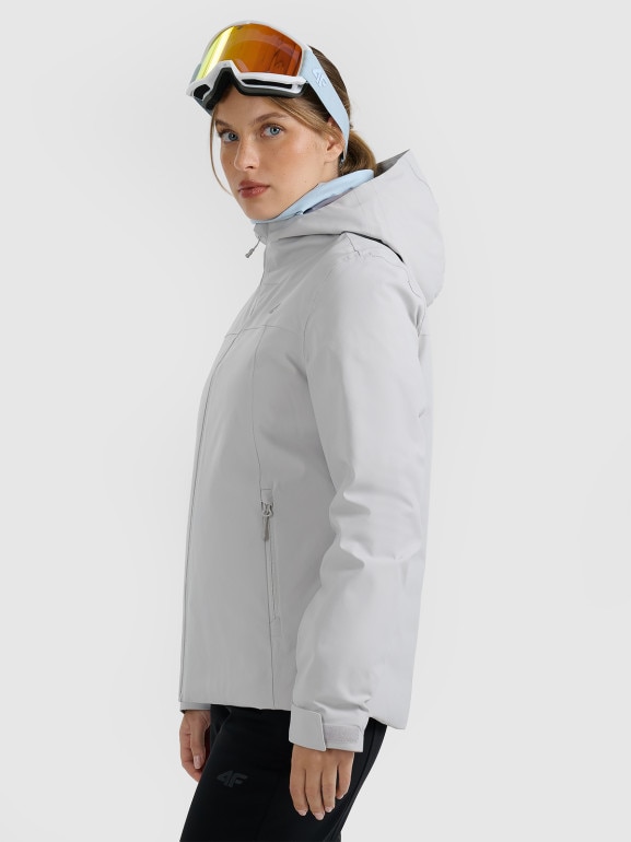 Damska kurtka narciarska 4F 4FWAW25TTJAF0807 - szara