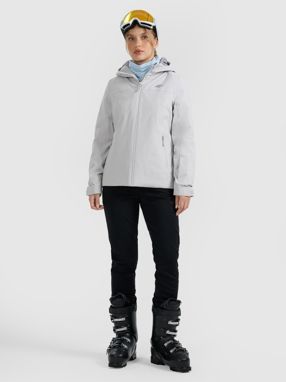Damska kurtka narciarska 4F 4FWAW25TTJAF0807 - szara