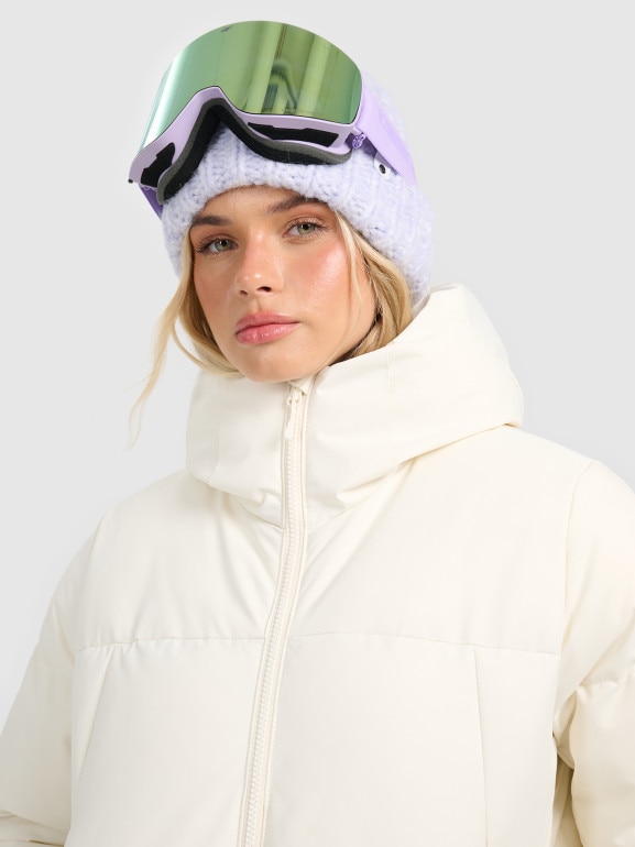 Damska kurtka narciarska 4F 4FWAW25TTJAF0808 - beżowa