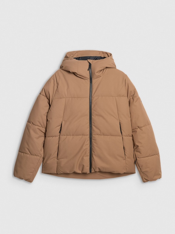 Damska kurtka narciarska 4F 4FWAW25TTJAF0808 - beżowa