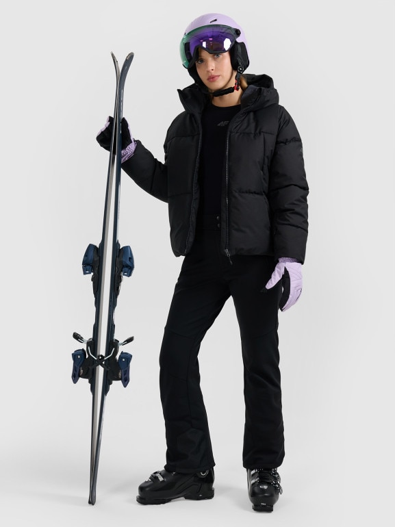 Damska kurtka narciarska 4F 4FWAW25TTJAF0808 - czarna