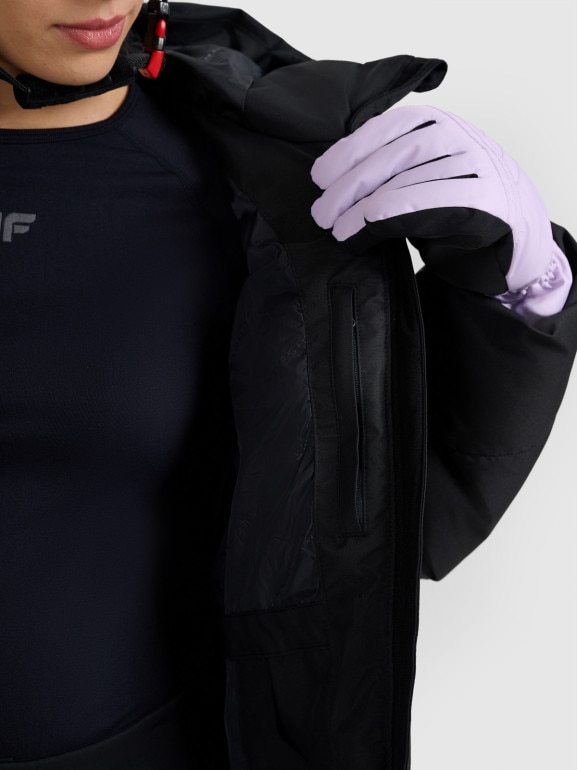 Damska kurtka narciarska 4F 4FWAW25TTJAF0808 - czarna