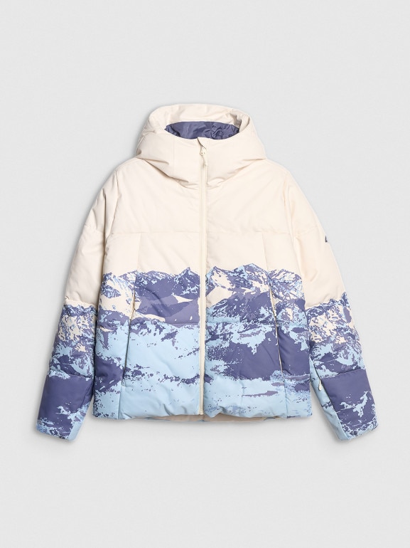 Damska kurtka narciarska 4F 4FWAW25TTJAF0808 - niebieska