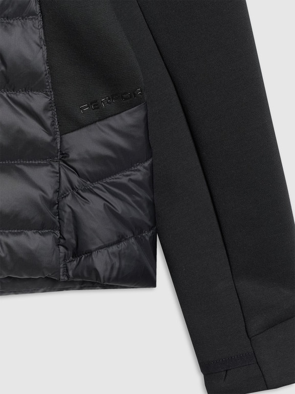 Damska kurtka pikowana z puchem naturalnym 4F 4FRAW25TDJAF0848 - czarna