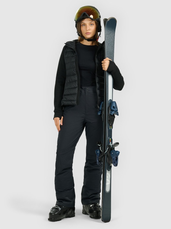 Damska kurtka pikowana z puchem naturalnym 4F 4FRAW25TDJAF0848 - czarna