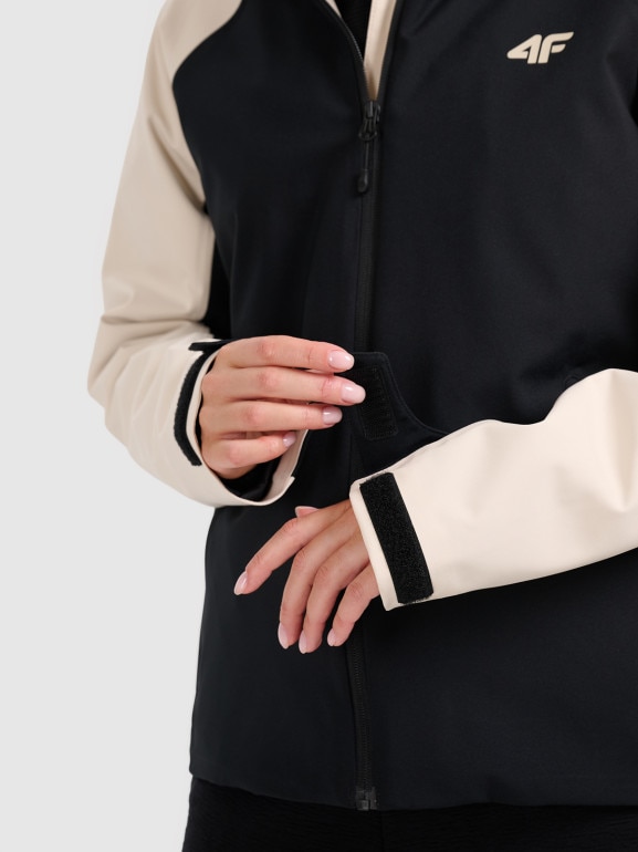 Damska kurtka przejściowa 4F 4FRAW25TTJAF0965 - beżowa