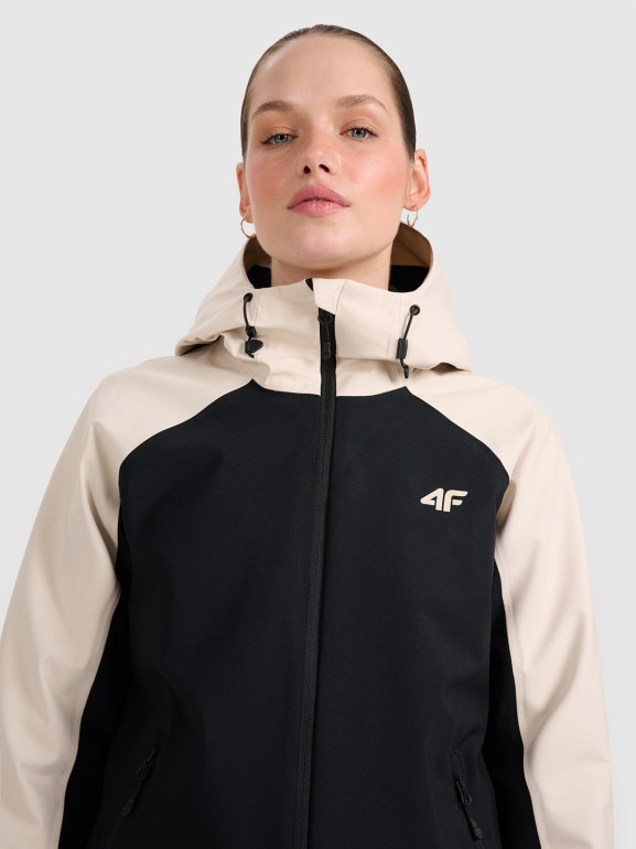 Damska kurtka przejściowa 4F 4FRAW25TTJAF0965 - beżowa