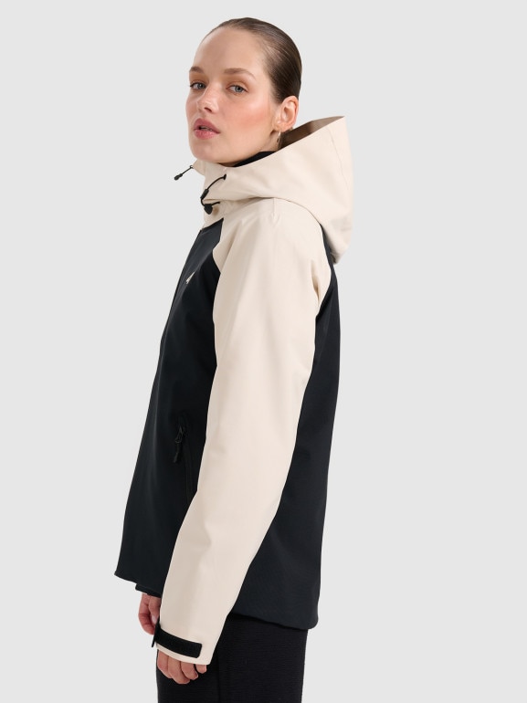 Damska kurtka przejściowa 4F 4FRAW25TTJAF0965 - beżowa