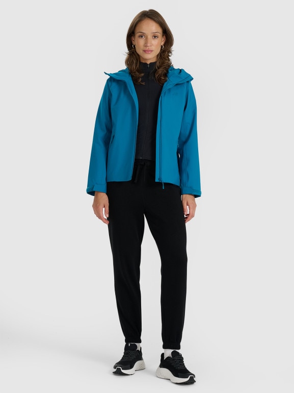 Damska kurtka przejściowa 4F 4FRAW25TTJAF0965 - turkusowa