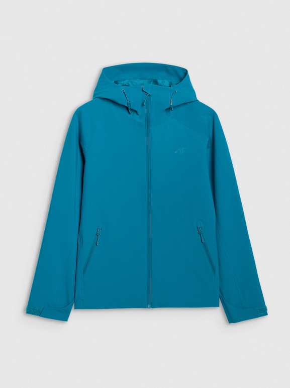 Damska kurtka przejściowa 4F 4FRAW25TTJAF0965 - turkusowa