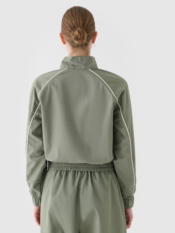 Damska kurtka przejściowa 4F 4FRSS24TTJAF0886 - zielona