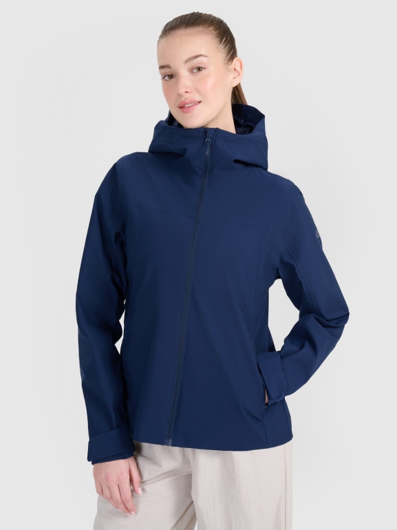 Damska kurtka przejściowa 4F 4FWSS25TTJAF702 - granatowa