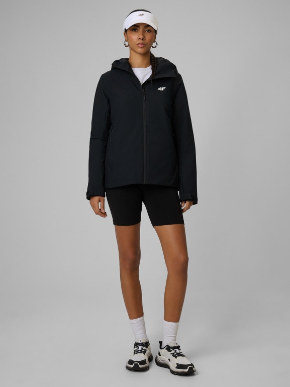 Damska kurtka przejściowa 4F 4FWSS26TTJAF1111 - czarna