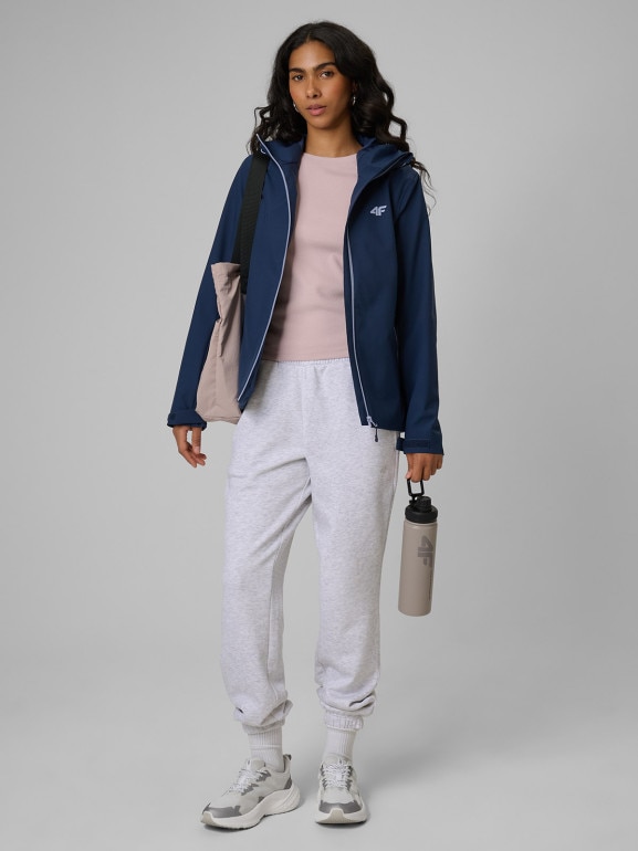 Damska kurtka przejściowa 4F 4FWSS26TTJAF1111 - granatowa