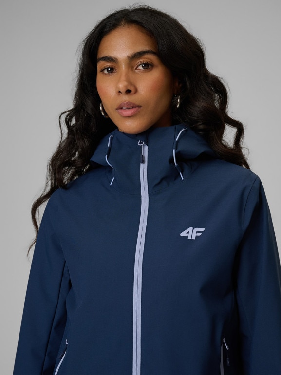 Damska kurtka przejściowa 4F 4FWSS26TTJAF1111 - granatowa
