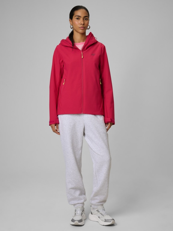 Damska kurtka przejściowa 4F 4FWSS26TTJAF1111 - różowa