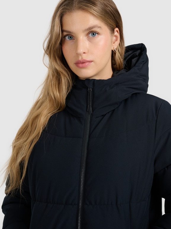 Damska kurtka puchowa 4F 4FRAW25TDJAF0798 - czarna