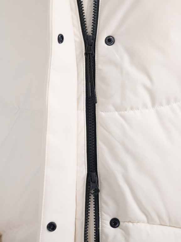 Damska kurtka puchowa 4F 4FRAW25TDJAF0799 - biała