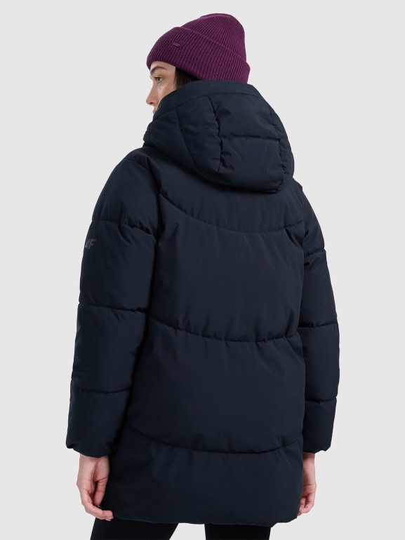 Damska kurtka puchowa 4F 4FRAW25TDJAF0799 - czarna
