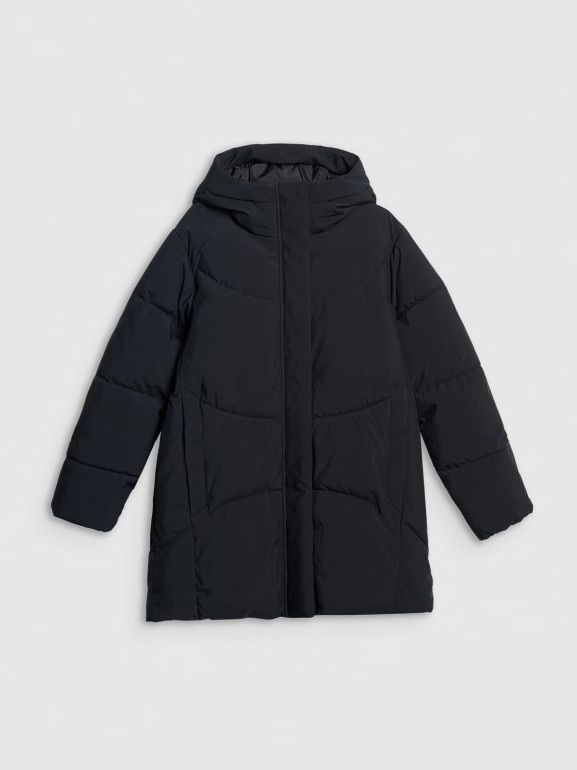 Damska kurtka puchowa 4F 4FRAW25TDJAF0799 - czarna