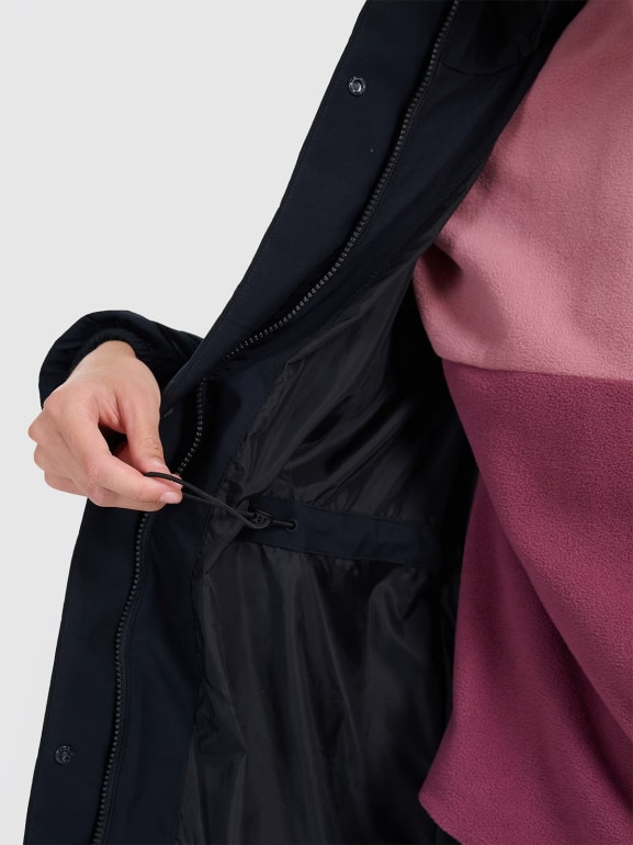 Damska kurtka puchowa 4F 4FRAW25TDJAF0799 - czarna