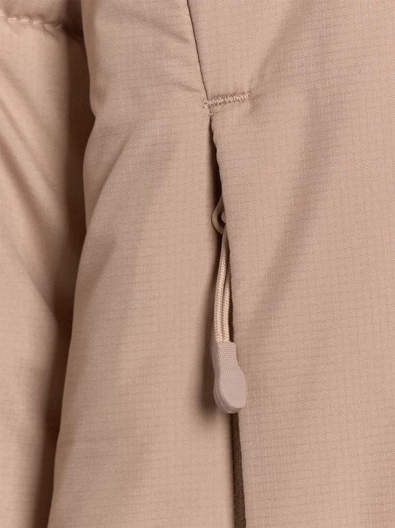 Damska kurtka puchowa pikowana 4F 4FRAW25TDJAF0705 - beżowa