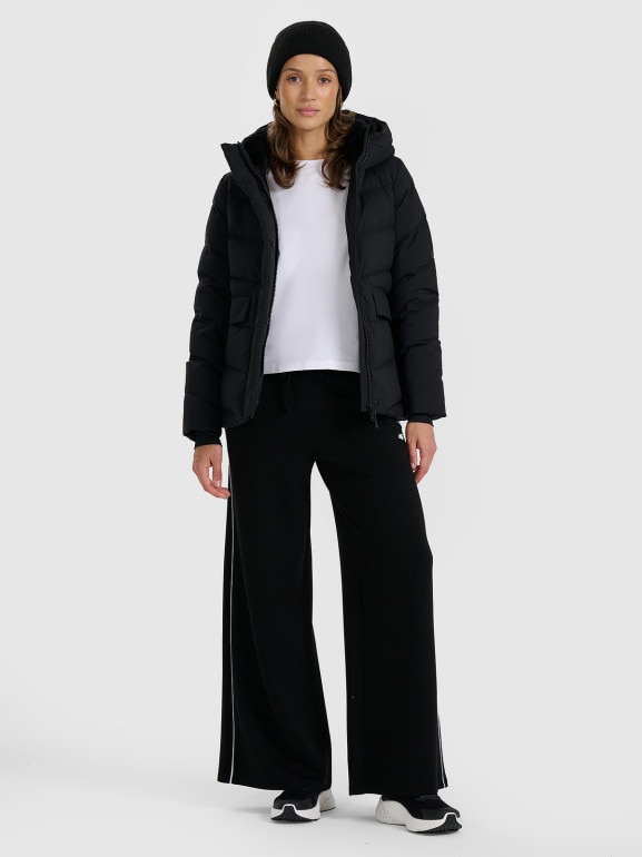 Damska kurtka puchowa pikowana 4F 4FRAW25TDJAF0813 - czarna