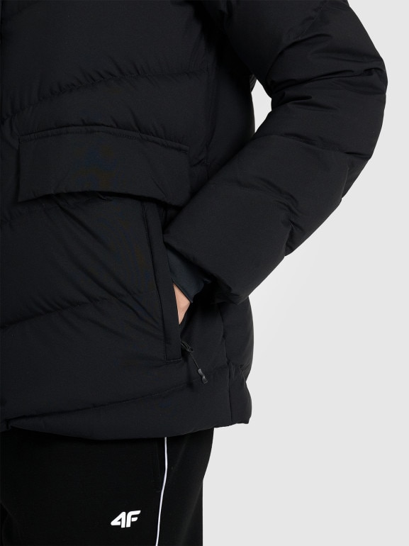 Damska kurtka puchowa pikowana 4F 4FRAW25TDJAF0813 - czarna