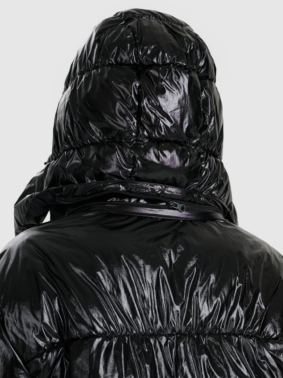 Damska kurtka puchowa pikowana 4F 4FWAW25TDJAF0716 - czarna