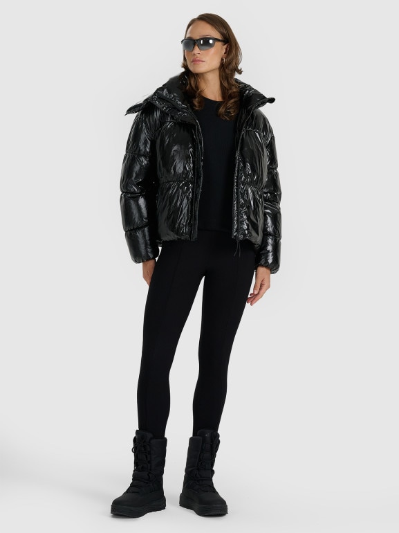 Damska kurtka puchowa pikowana 4F 4FWAW25TDJAF0716 - czarna