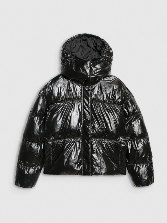 Damska kurtka puchowa pikowana 4F 4FWAW25TDJAF0716 - czarna