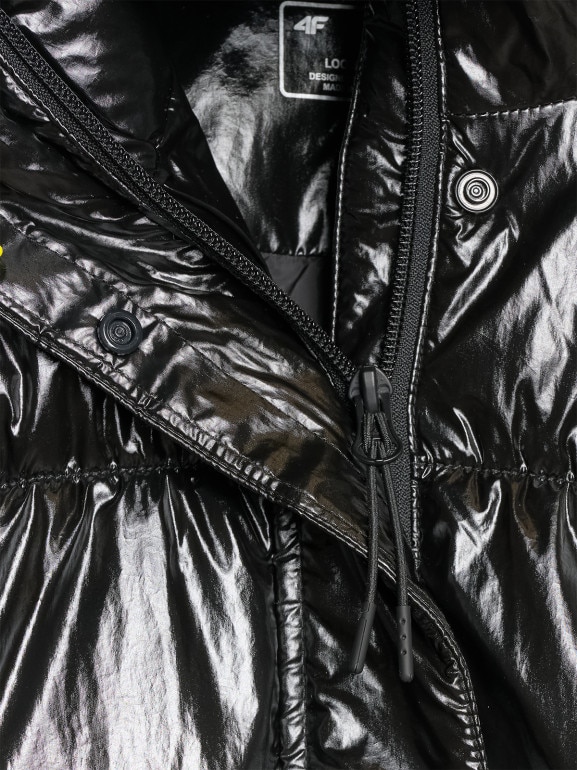 Damska kurtka puchowa pikowana 4F 4FWAW25TDJAF0716 - czarna