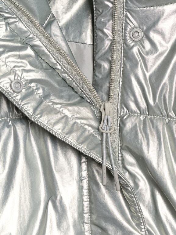 Damska kurtka puchowa pikowana 4F 4FWAW25TDJAF0716 - szara