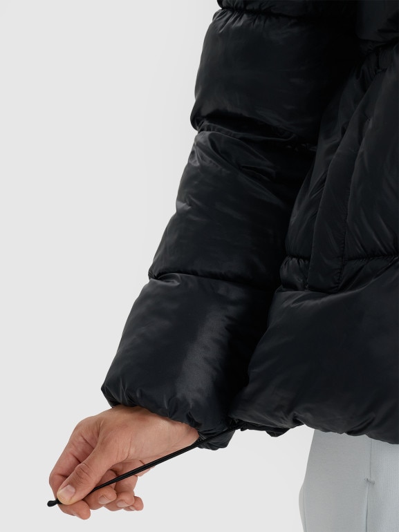 Damska kurtka puchowa pikowana 4F 4FWAW25TDJAF585 - czarna
