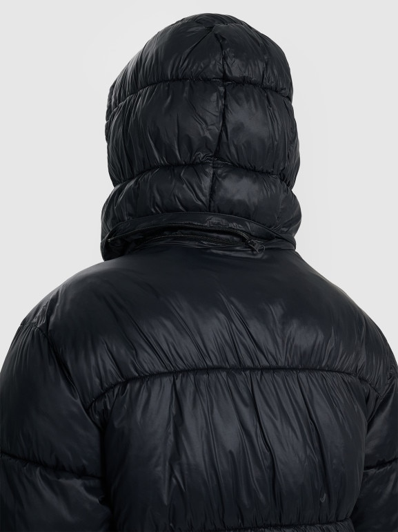 Damska kurtka puchowa pikowana 4F 4FWAW25TDJAF585 - czarna
