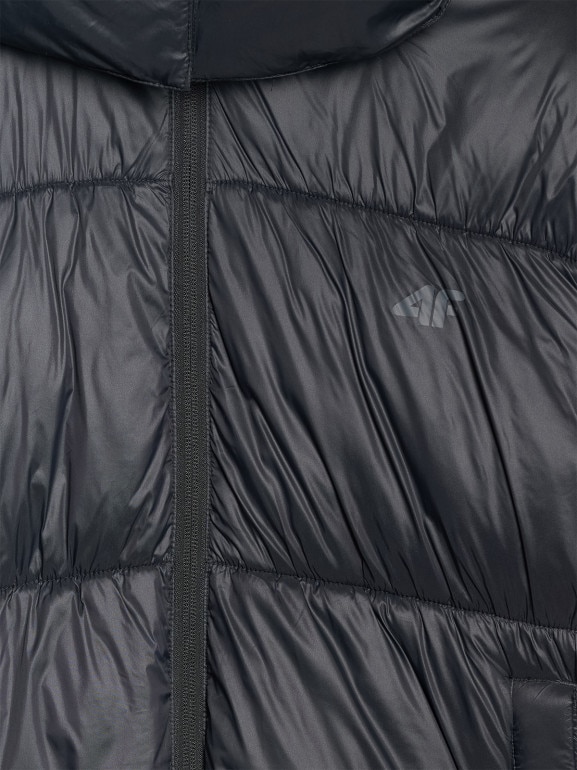Damska kurtka puchowa pikowana 4F 4FWAW25TDJAF585 - czarna