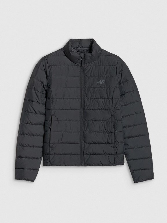Damska kurtka puchowa pikowana 4F 4FWAW25TDJAF665 - czarna