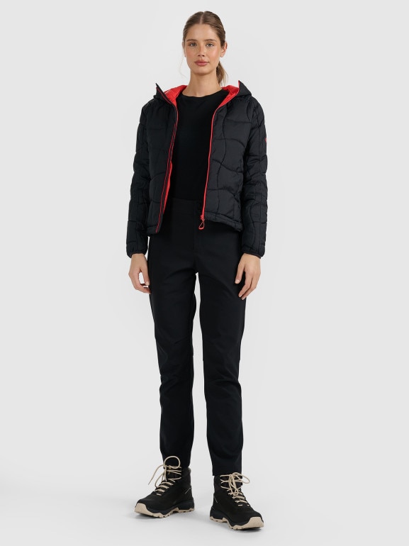 Damska kurtka puchowa pikowana Primaloft Silver 4F 4FWAW25TDJAF0782 - czarna