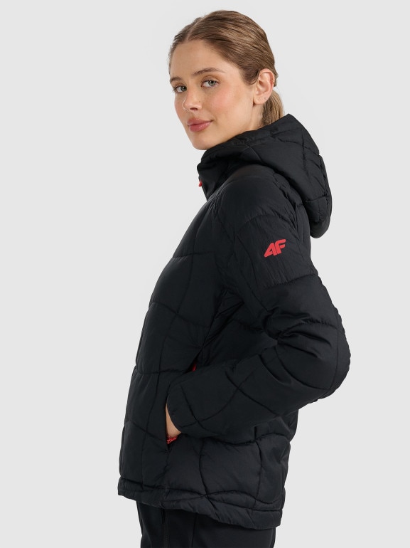 Damska kurtka puchowa pikowana Primaloft Silver 4F 4FWAW25TDJAF0782 - czarna