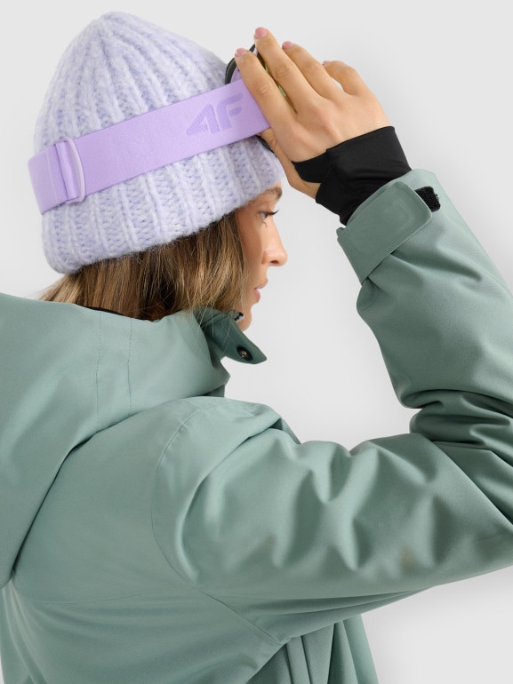 Damska kurtka snowboardowa 4F 4FRAW25TTJAF1050 - zielona