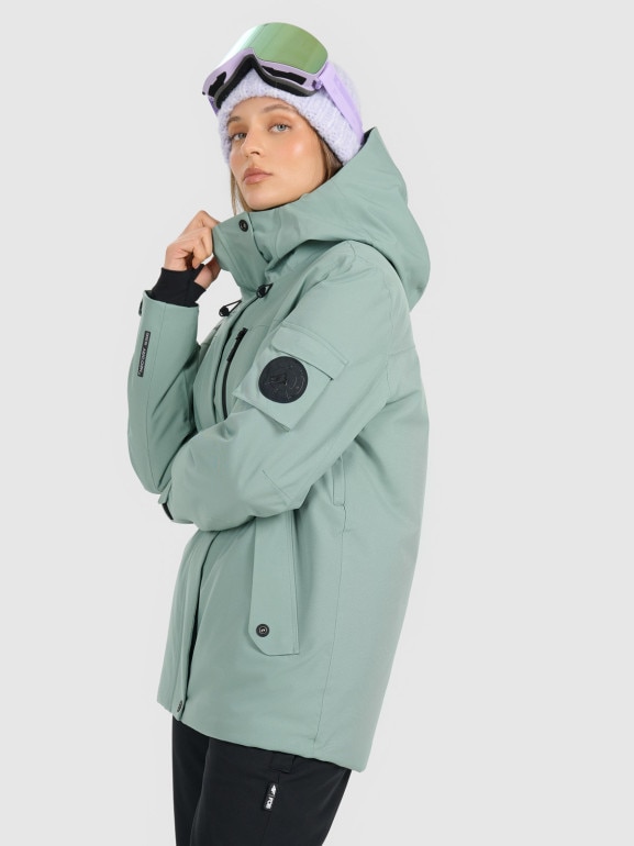 Damska kurtka snowboardowa 4F 4FRAW25TTJAF1050 - zielona