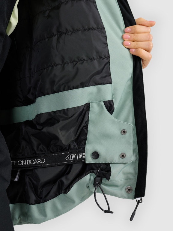 Damska kurtka snowboardowa 4F 4FRAW25TTJAF1050 - zielona