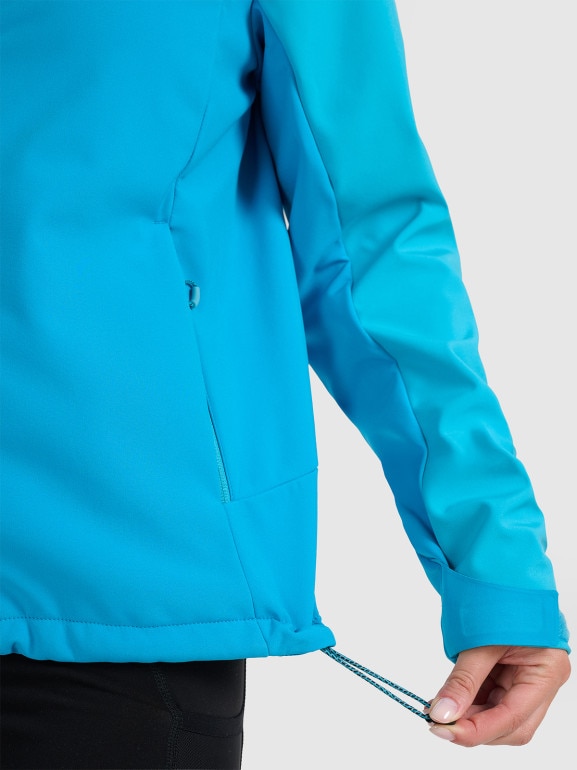 Damska kurtka softshell 4F 4FRAW25TSOFF505 - niebieska